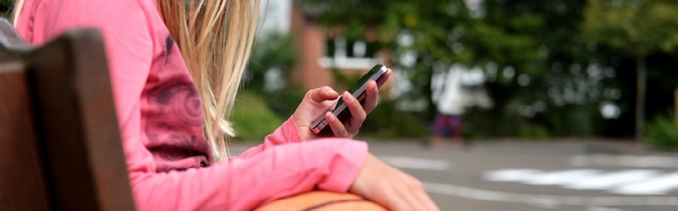 Girl with mobile phone