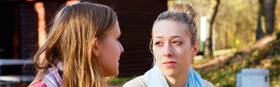 Dealing with a complaint image of two women talking