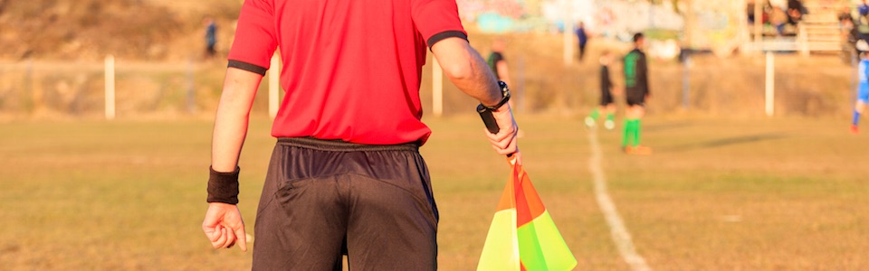 Image of linesman at soccer