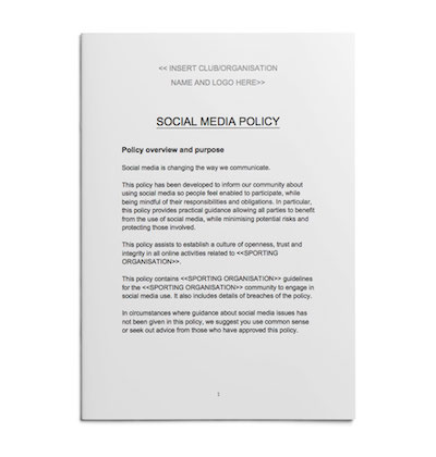 Social Media Policy template