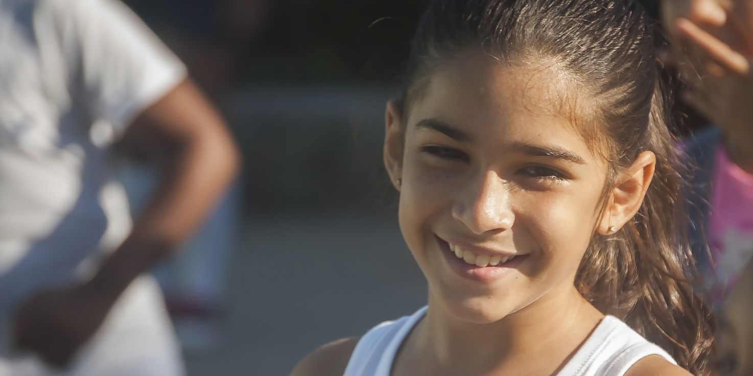 Young girl smiling