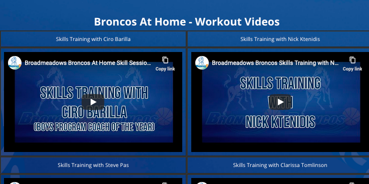 Broadmeadows Basketball Association - Broncos at Home program