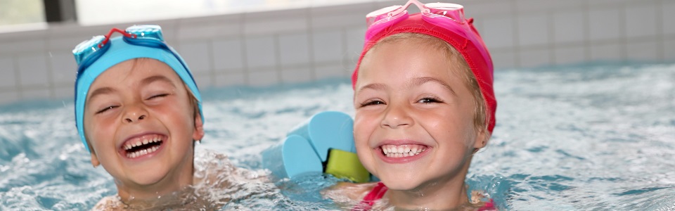 Kids swimming