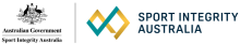 Logo for the Australian Government and Sport Integrity Australia