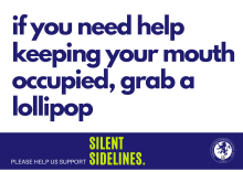 Poster from the silent sidelines initiative