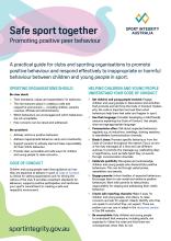 Image of the safe sport together fact sheet