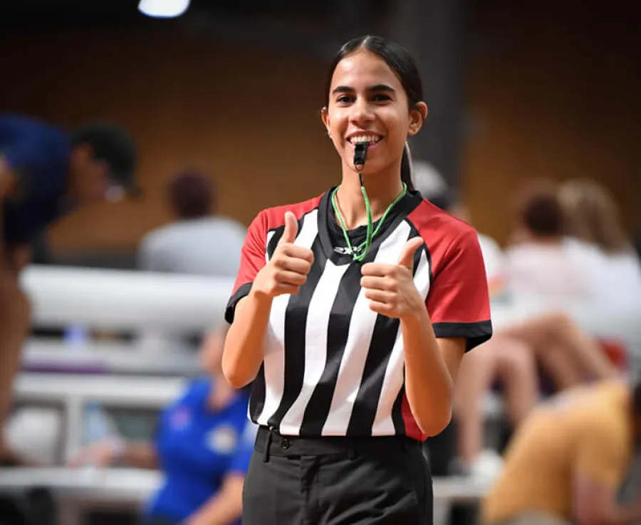 Referee wearing the Green Lanyard