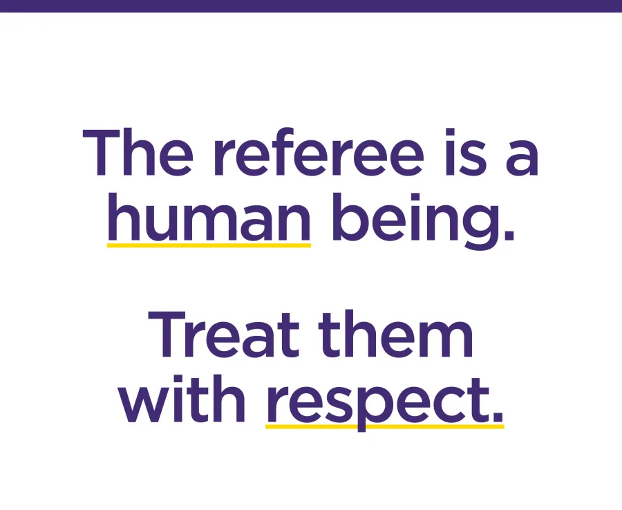 Poster promoting positive sideline behaviour messages for sporting clubs